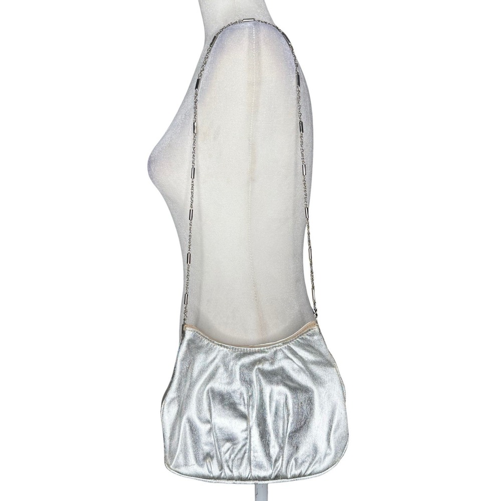 Vintage Harry Levine HL USA Silver Evening‎ Wear Long Chain Purse 70s 80s